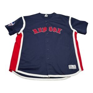 Vintage 2000s Dynasty Boston Red Sox Stitched Baseball Jersey Men's 2XL FLAWS